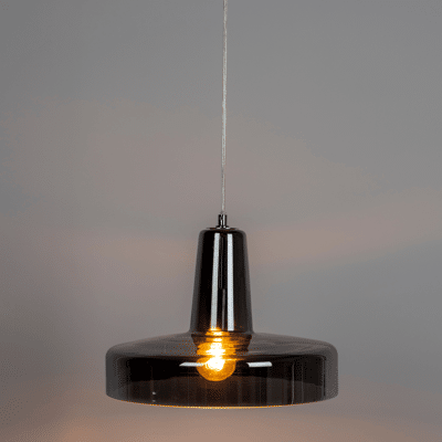 Afbeelding van Puur Brevik hanglamp M glas grijs Metaal
