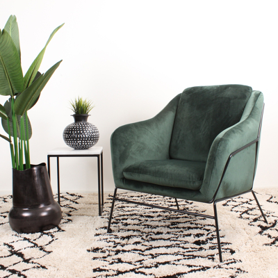 Afbeelding van DS4U Antonio fauteuil Velvet groen