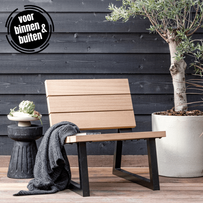 Afbeelding van Woood Banco outdoor Hout naturel/metaal fauteuil