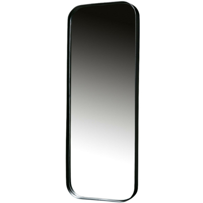 Afbeelding van Woood Doutzen spiegel metaal 110x40 cm zwart Glas