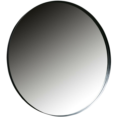 Afbeelding van Woood Doutzen spiegel metaal rond zwart 115cm Glas