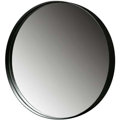 Afbeelding van Woood Doutzen spiegel metaal rond zwart 50cm Glas