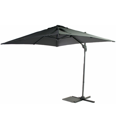 Afbeelding van SenS line Honolulu parasol + parasolvoet 250x250 cm antraciet Stof