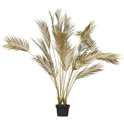 Afbeelding van Woood Palm Kunstplant Goud 110 cm Kunststof