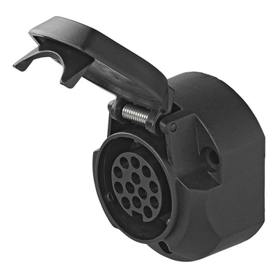Afbeelding van Pro Plus Stekkerdoos 13 Polig PVC Type Jaeger met Micro Switch Zwart blister