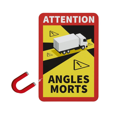 Afbeelding van Pro Plus Magneetsticker &quot;Attention Angles Morts &quot; 17 x 25 cm t.b.v. Dodehoek Vrachtwagen
