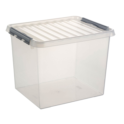 Afbeelding van Sunware Q Line Opbergbox 52 Liter Transparant Metaal Opbergboxen &amp; Kratten