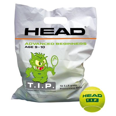 Afbeelding van Tennisbal HEAD TIP Green (72 delig)