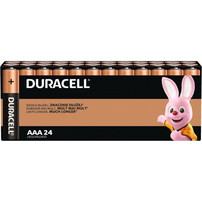 Afbeelding van AAA batterij Duracell 24 stuks (Alkaline, 1.5 V)