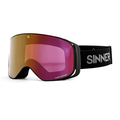 Afbeelding van Sinner Olympia+ Skibril Matte Black Pink Zwart Skibrillen