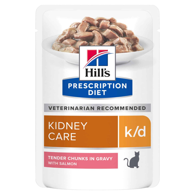 Afbeelding van Hill&#039;s Prescription Diet k/d Kidney Care Kattenvoer met Zalm 12 x 85g