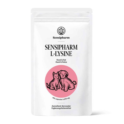 Afbeelding van Sensipharm L Lysine Hond &amp; Kat 100 capsules