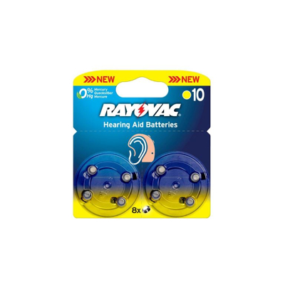 Afbeelding van Rayovac 8 piles appareil auditif pr70 10 zink lucht 1.45v 4610745418