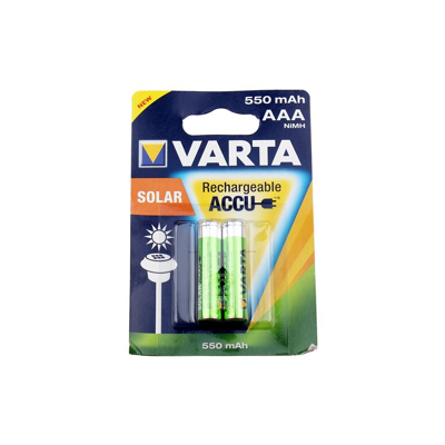 Afbeelding van Varta Oplaadbare batterij solar power accu aaa / hr03 ni mh 550mah bls 2 56733101402