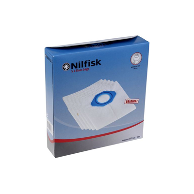 Image of Nilfisk 107418500 vacuum cleaner bag suitable for hoover bags gm 80/90 fleece (x 5 pcs.)