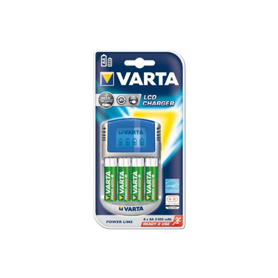 Image de Varta chargeur de batt/chargement en2 4 heures/4 batt. aa 2600mah incl/lcd display/chargeur 12v incl 57070201451