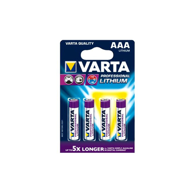 Image of Varta Lr03 professional lithium 1 .5v 4 x aaa 6103301404