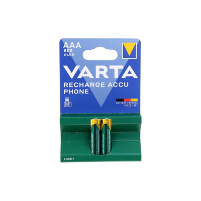 Image of Varta T398 (aaa) battery aaa 800 mah 1 .2v phone power 58398101402