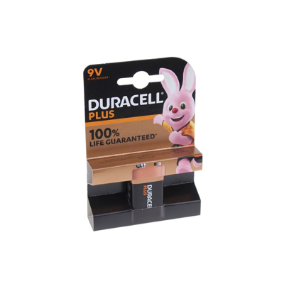 Abbildung von Duracell batterie alkaline mn1604 6lr61 9v plus 100% lebensdauer 12739