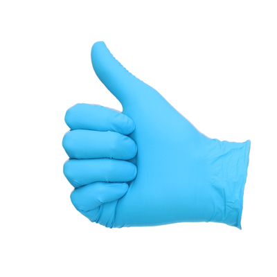 Abbildung von Abena Nitril Handschoenen poedervrij Maat L 100st blauw