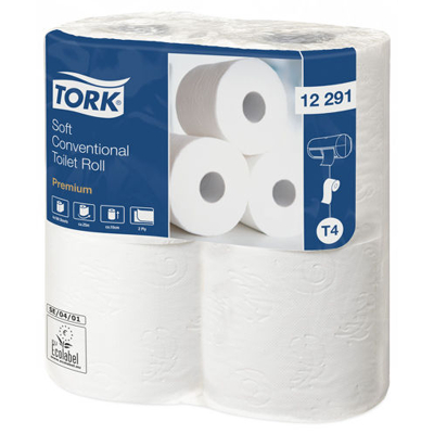 Afbeelding van Tork Zacht Traditioneel Toiletpapier Premium 2 Laags T4 12291