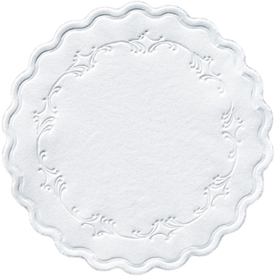 Afbeelding van 20x500x Duni Onderzetters tissue Ø 9 cm 8 laags wit