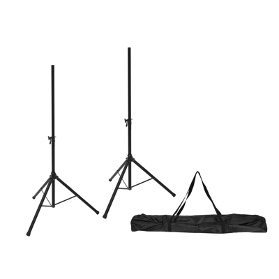 Afbeelding van OMNITRONIC Set van 2x Speaker standaard + Draagtas Hoogte verstelbaar Zwart M 3