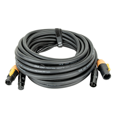 Afbeelding van DAP FP22 Hybrid Cable Power Pro True &amp; 3 pin XLR D MX / m, zwarte mantel