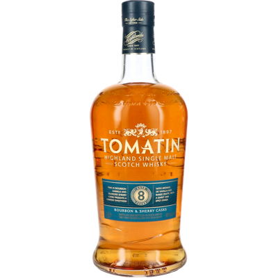 Afbeelding van Tomatin 8 Years Bourbon &amp; Sherry Casks 100 cl