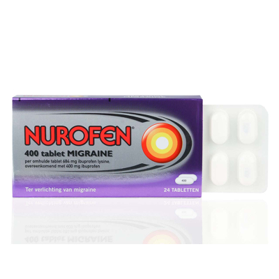 Afbeelding van Nurofen Migraine Tablet Omhuld 400mg
