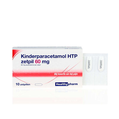 Afbeelding van Kinderparacetamol Htp Zetpil 60mg