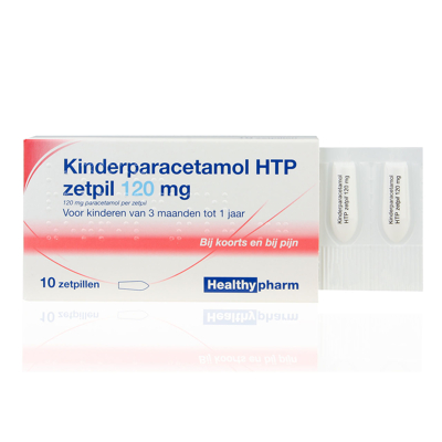 Afbeelding van Kinderparacetamol Htp Zetpil 120mg