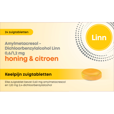 Afbeelding van Linn Keelpijn Zuigtabletten Honing&amp;Citroen