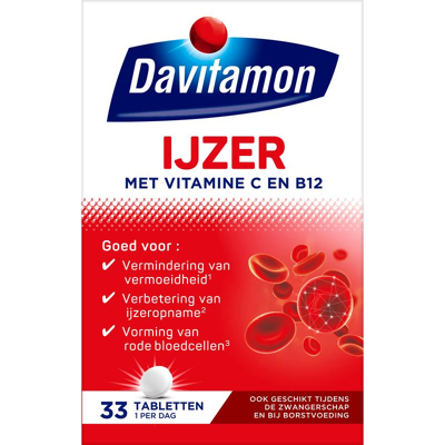 Afbeelding van Davitamon Ijzer met Vitamine C &amp; B12 Tablet
