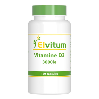 Afbeelding van Elvitum Vitamine D3 Softgels 75mcg 3000ie