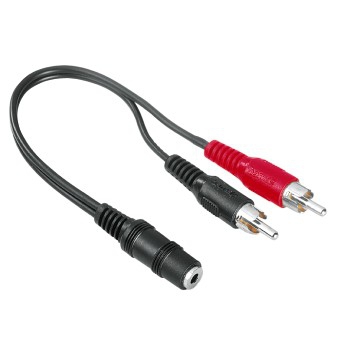 Afbeelding van Hama Adapter Audio Kabel 2 X Rca 3.5mm Zwart