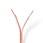 Billede af Højtaler Kabel 2x 1.50 mm² CCA 25.0 m Runde PVC Gennemsigtig Folie