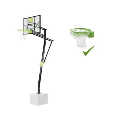 Afbeelding van EXIT Galaxy basketbalbord voor grondmontage met dunkring groen/zwart
