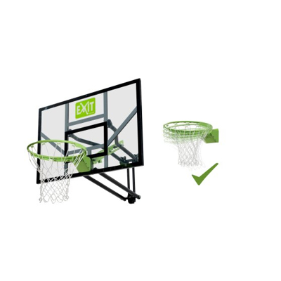 Abbildung von EXIT Galaxy Basketballkorb zur Wandmontage mit Dunkring grün/schwarz