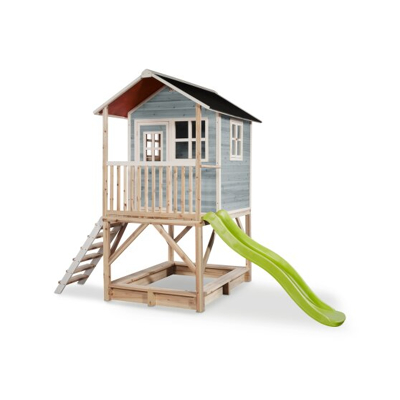 Afbeelding van EXIT houten speelhuis met glijbaan Loft 500