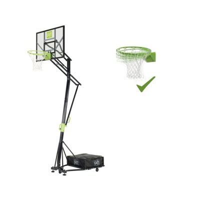 Afbeelding van EXIT Galaxy verplaatsbaar basketbalbord op wielen met dunkring groen/zwart