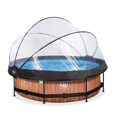 Afbeelding van EXIT zwembad met overkapping ø300cm Wood