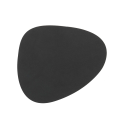 Billede af Glass mat curve sort nupo læder 4 stk.