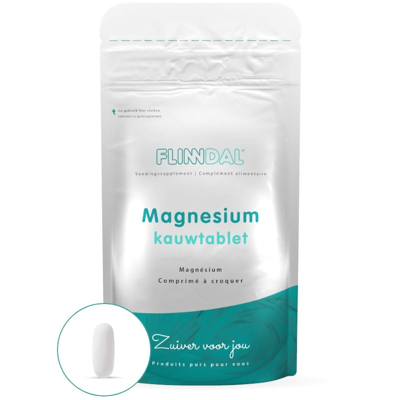 Afbeelding van Magnesium 30 Kauwtabletten Helpt bij vermoeidheid, voor spieren en zenuwen Flinndal