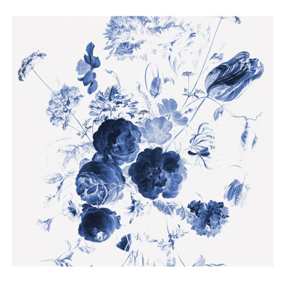 Afbeelding van KEK Amsterdam Royal Blue Flowers I WP.217 (Met Gratis Lijm)