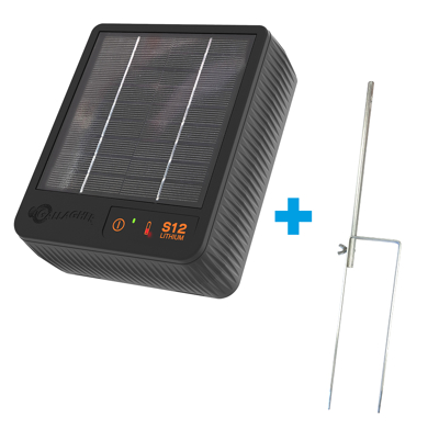 Image de Gallagher électrificateur solaire S12 avec batterie Lithium (3.2 V 6 Ah)