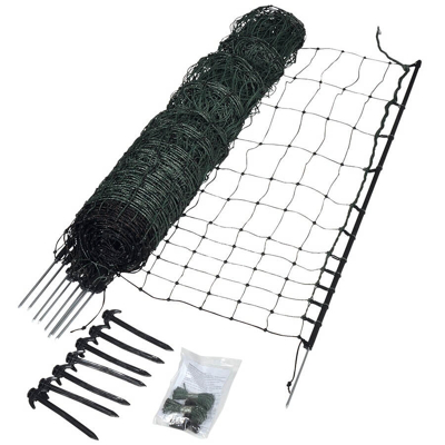 Image of Poultry netting, green, single pin, 112cm, 25m