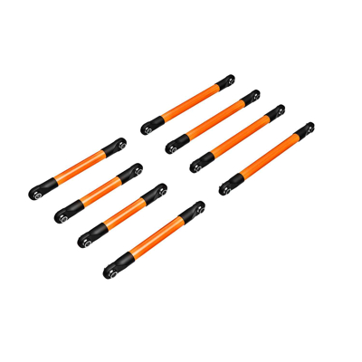 Afbeelding van Suspension link set, 6061 T6 aluminum (orange anodized) (includes 5x53mm front lower links (2), 5x46mm upper 5x68mm rear or