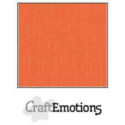 Afbeelding van CraftEmotions linnenkarton 100 vel oranje Bulk LHC 23 A4 250gr