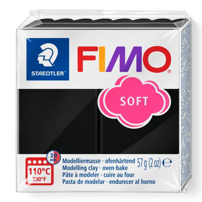 Afbeelding van Fimo klei soft Zwart Nummer 9 57Gram